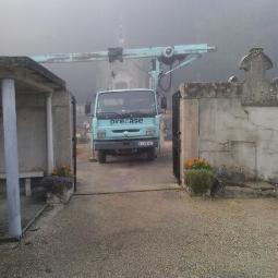 camion en situation de pose